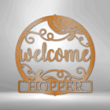 My Easy Monogram Steel Sign Welcome Fall Monogram - Steel Sign