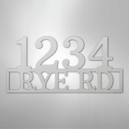 My Easy Monogram Steel Sign White / 12" Address - Steel Sign