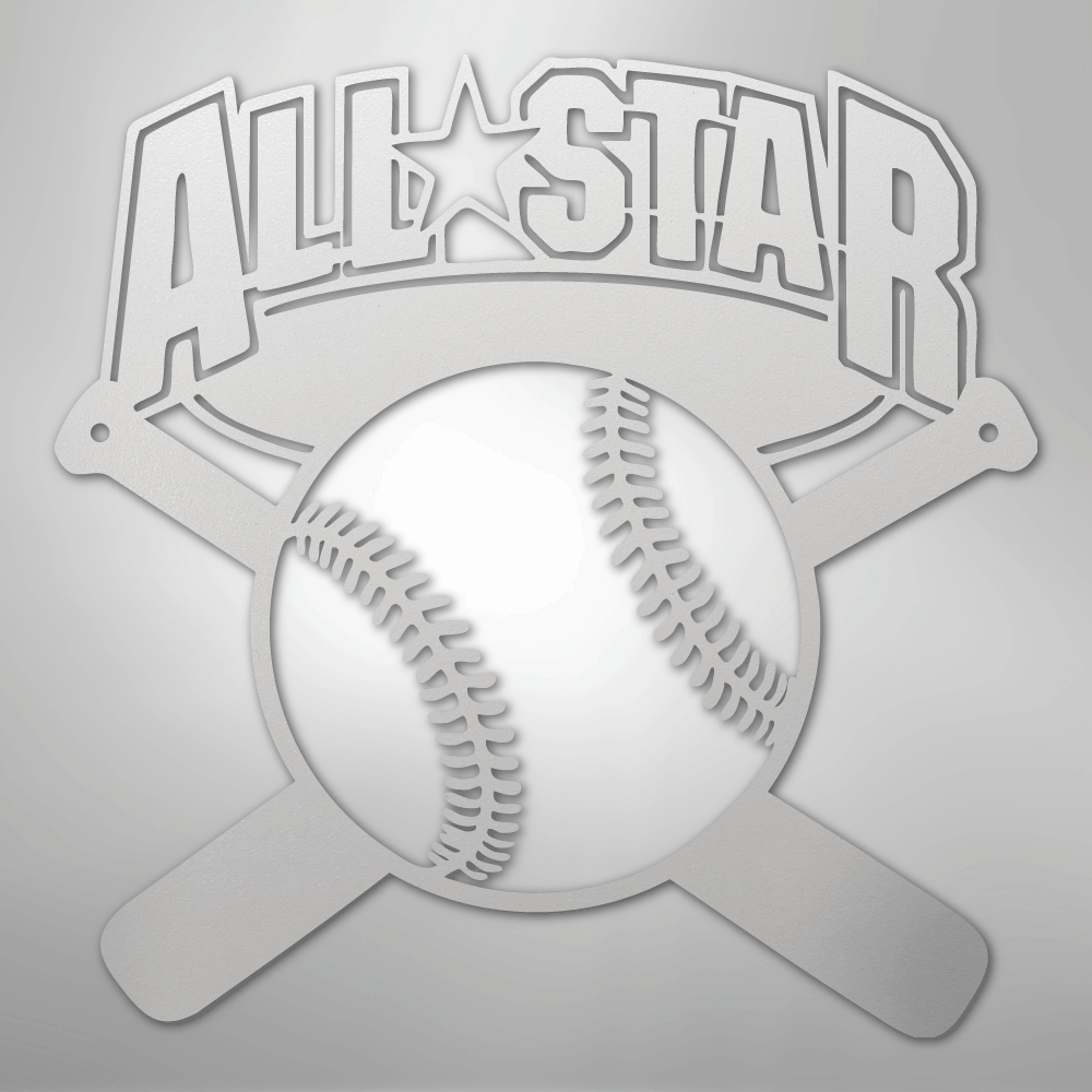My Easy Monogram Steel Sign White / 12" All-Star - Metal Sign