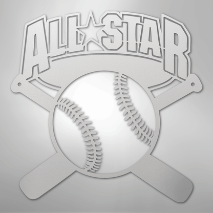 My Easy Monogram Steel Sign White / 12" All-Star - Metal Sign