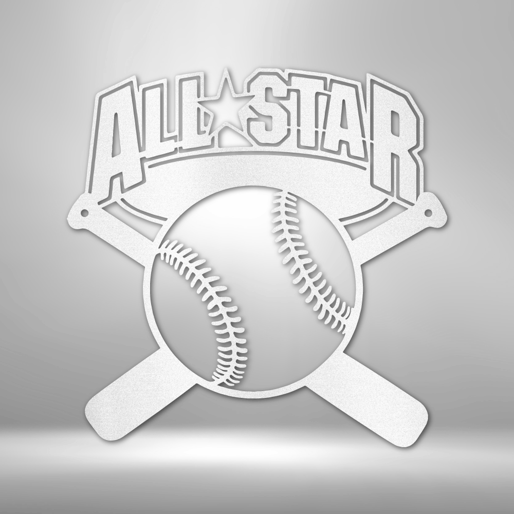 My Easy Monogram Steel Sign White / 12" All-Star - Metal Sign