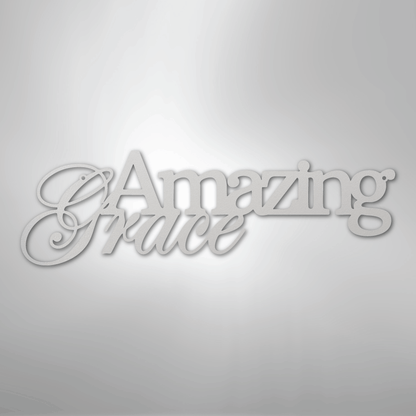 My Easy Monogram Steel Sign White / 12" Amazing Grace - Steel Sign