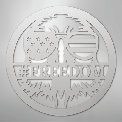 My Easy Monogram Steel Sign White / 12" American Eagle Monogram - Steel Sign