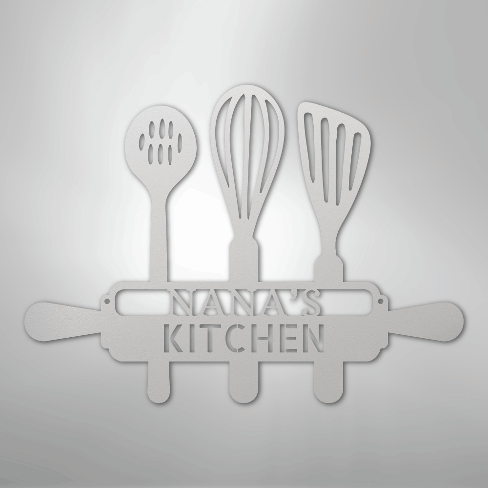 My Easy Monogram Steel Sign White / 12 Baker's Kitchen