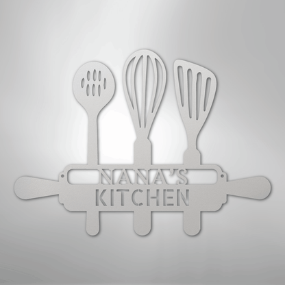 My Easy Monogram Steel Sign White / 12 Baker's Kitchen