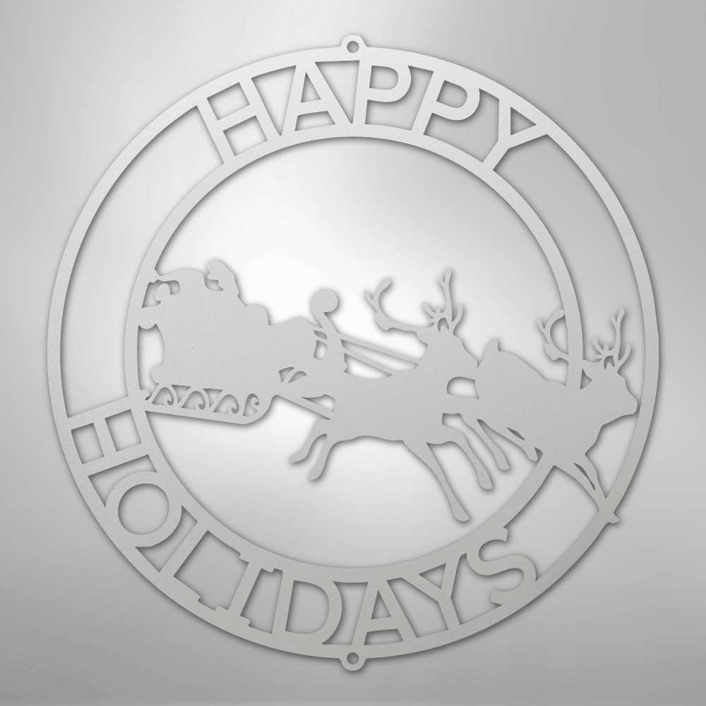 My Easy Monogram Steel Sign White / 12" Christmas Cheer Monogram - Steel Sign