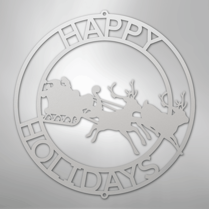 My Easy Monogram Steel Sign White / 12" Christmas Cheer Monogram - Steel Sign
