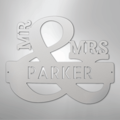 My Easy Monogram Steel Sign White / 12" Couples Monogram - Steel Sign
