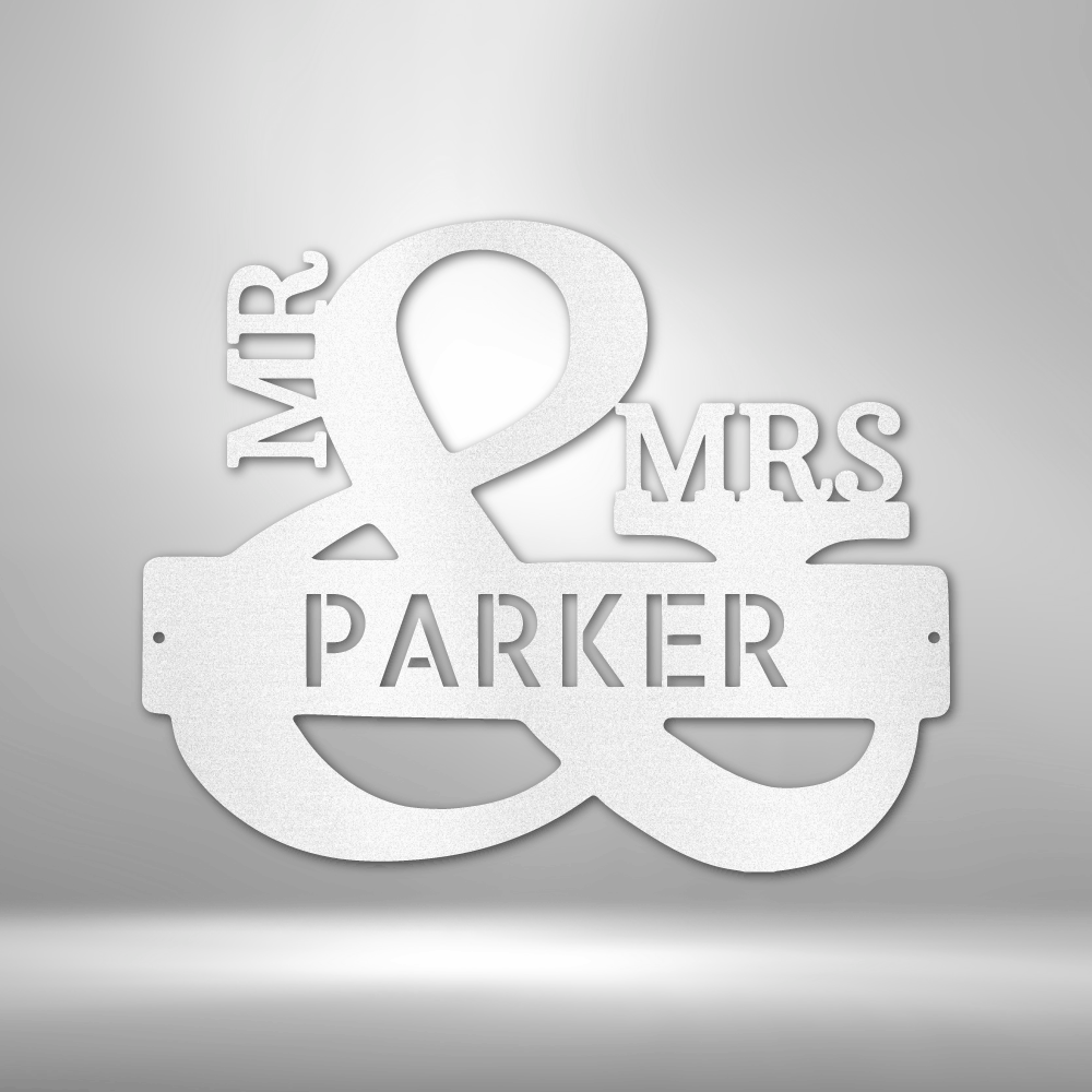 My Easy Monogram Steel Sign White / 12" Couples Monogram - Steel Sign