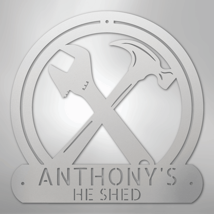 My Easy Monogram Steel Sign White / 12" Crafty Monogram - Steel Sign