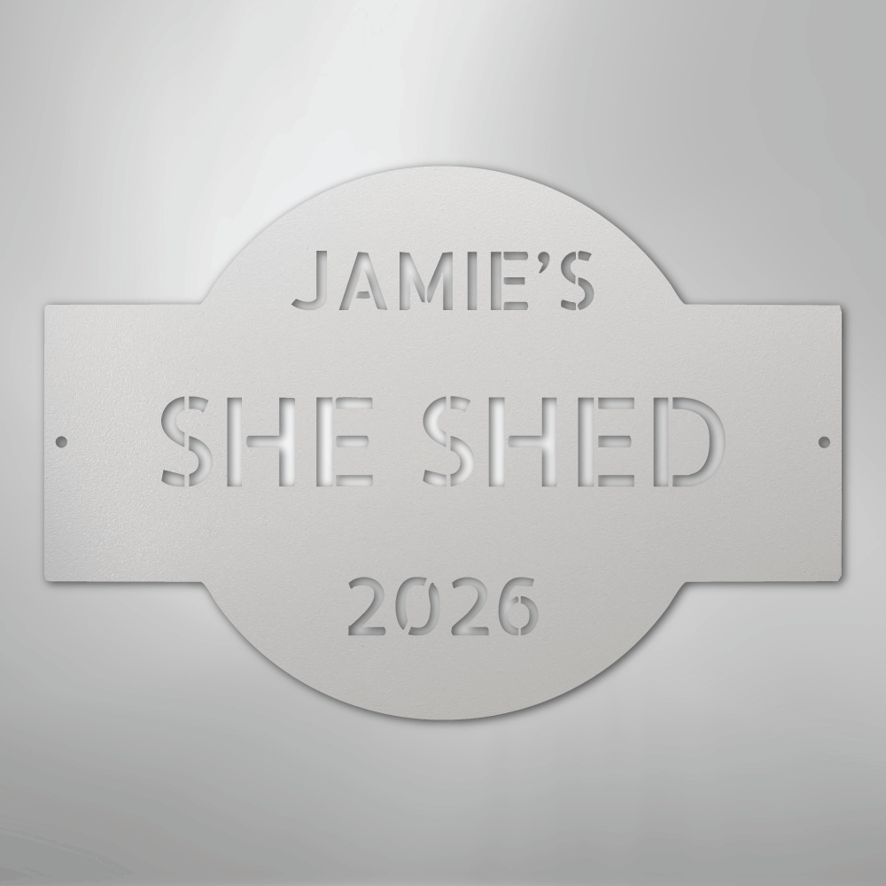 My Easy Monogram Steel Sign White / 12" Custom Plaque - Steel Sign