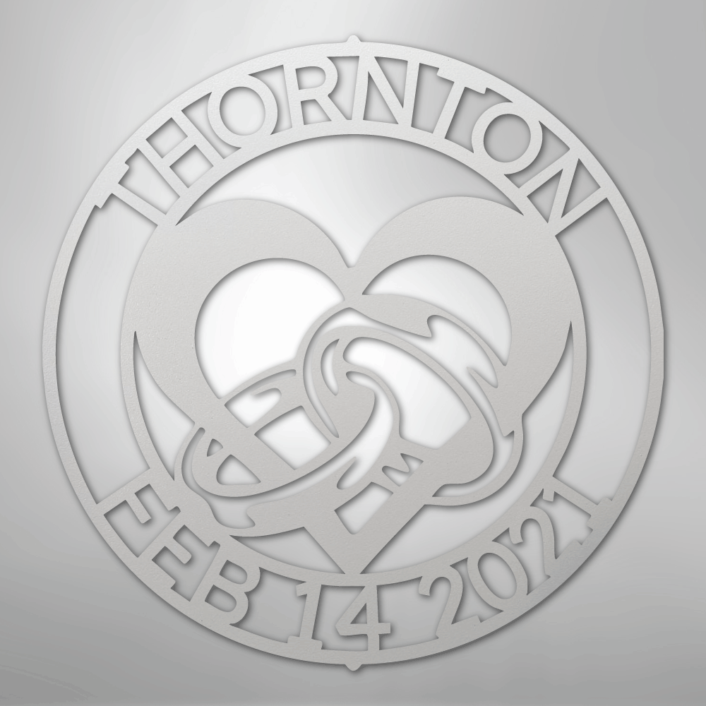 My Easy Monogram Steel Sign White / 12" Engagement Monogram - Steel Sign