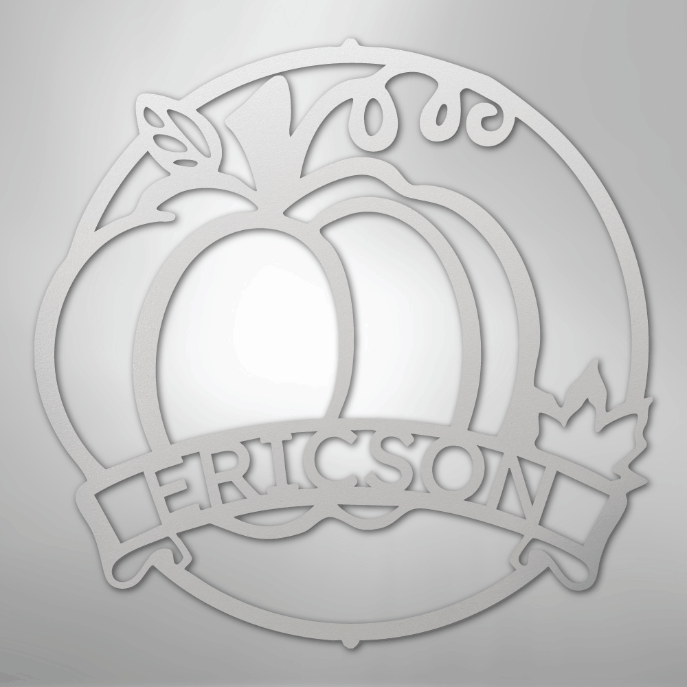 My Easy Monogram Steel Sign White / 12" Fall Harvest Monogram - Steel Sign