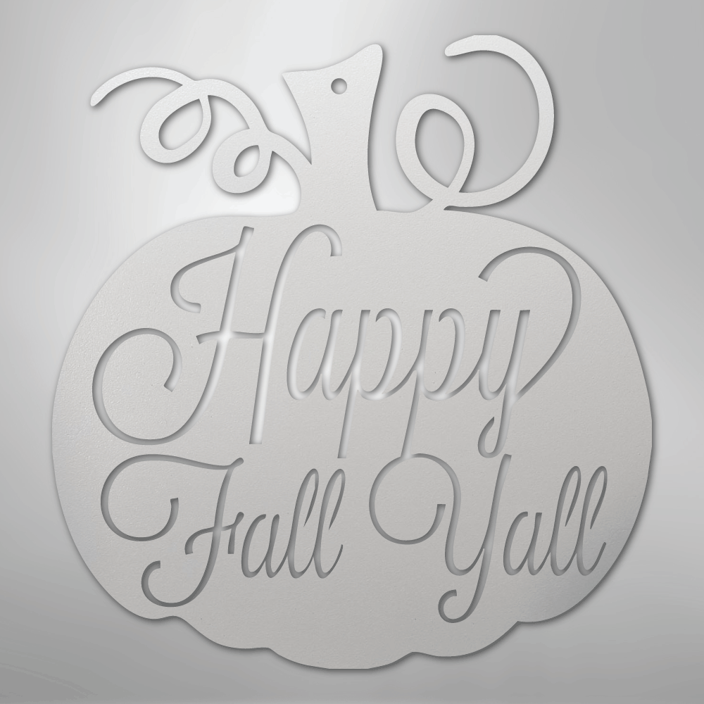 My Easy Monogram Steel Sign White / 12" Fall Pumpkin - Steel Sign