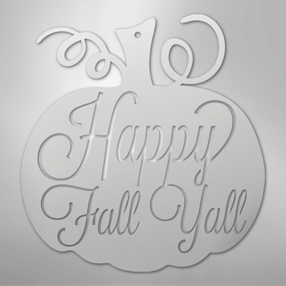 My Easy Monogram Steel Sign White / 12" Fall Pumpkin - Steel Sign