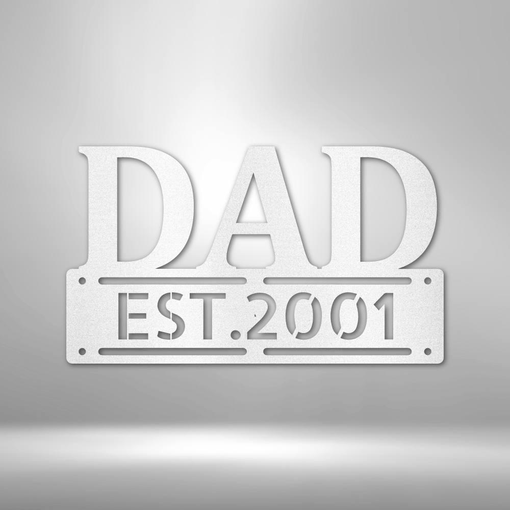 My Easy Monogram Steel Sign White / 12" Father's Day - Steel Sign