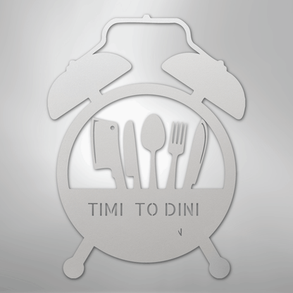 My Easy Monogram Steel Sign White / 12" Food Time Monogram - Steel Sign