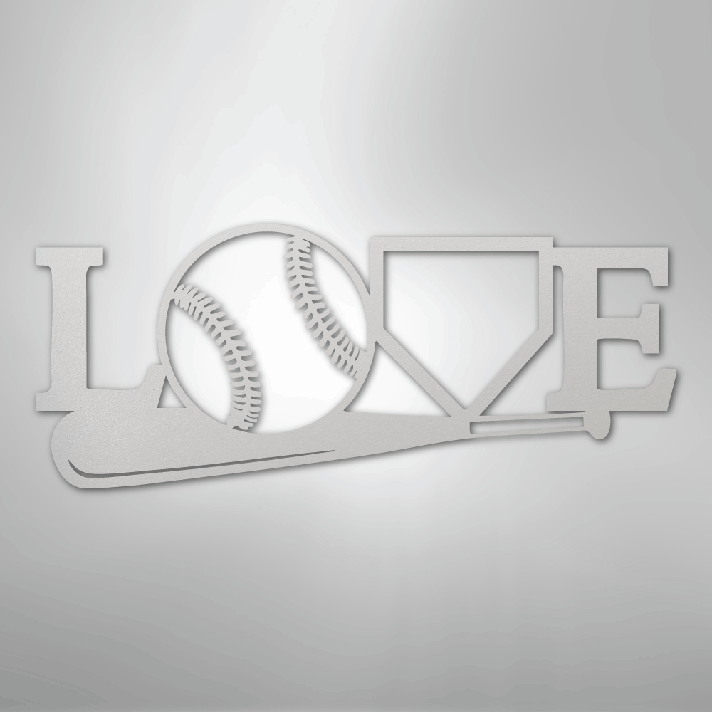 My Easy Monogram Steel Sign White / 12" For The Love Of The Game - Metal Sign