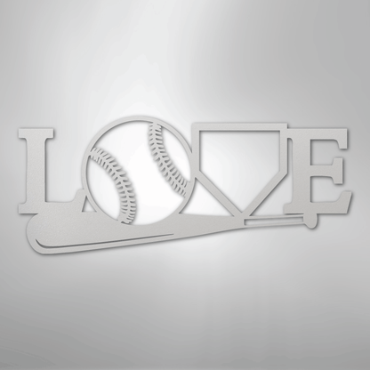 My Easy Monogram Steel Sign White / 12" For The Love Of The Game - Metal Sign