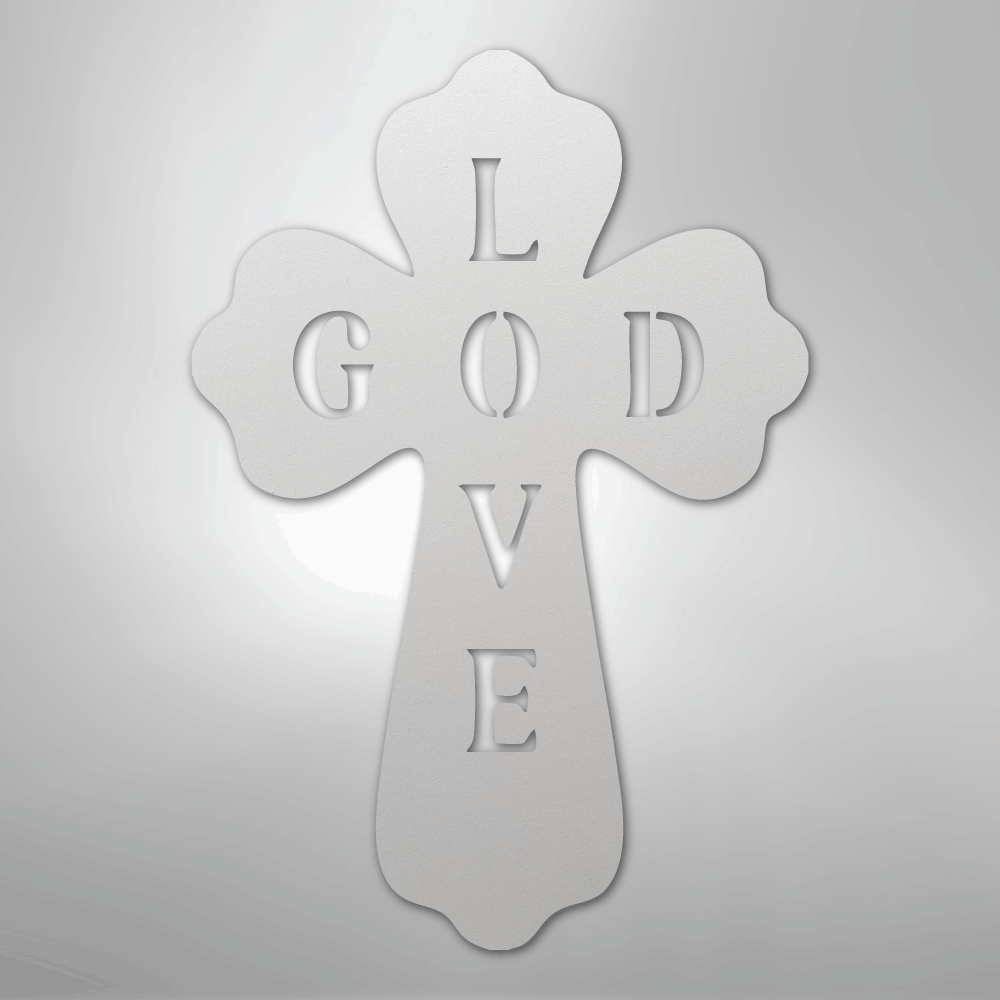 My Easy Monogram Steel Sign White / 12" God Love - Steel Sign