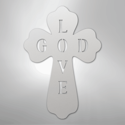 My Easy Monogram Steel Sign White / 12" God Love - Steel Sign