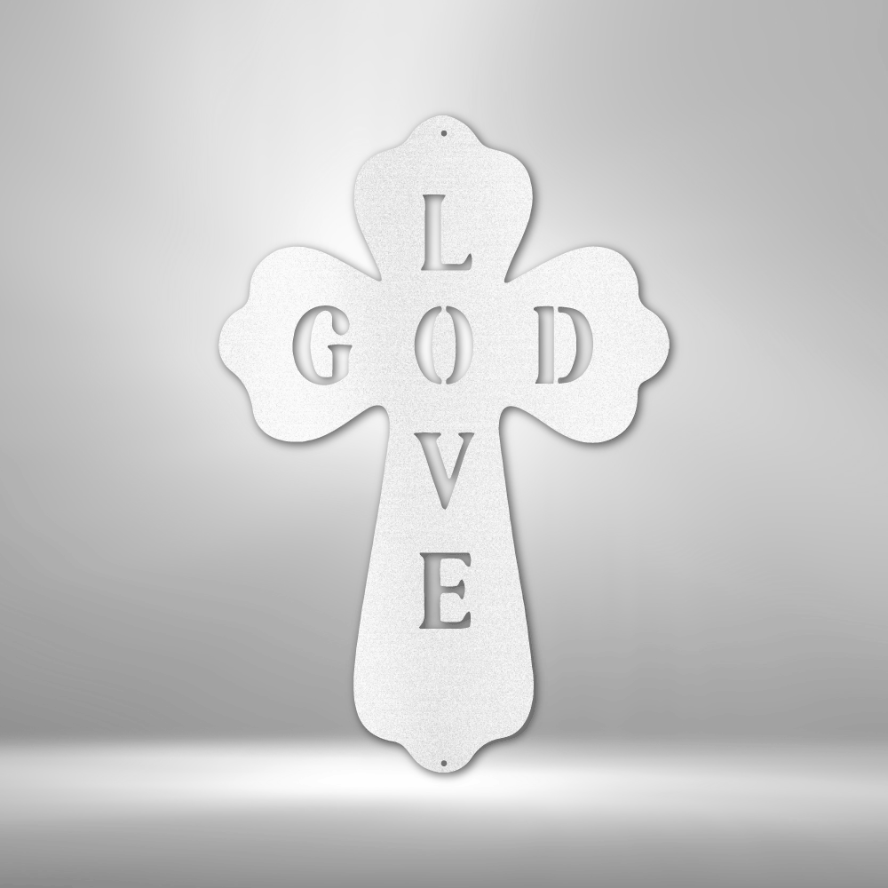 My Easy Monogram Steel Sign White / 12" God Love - Steel Sign