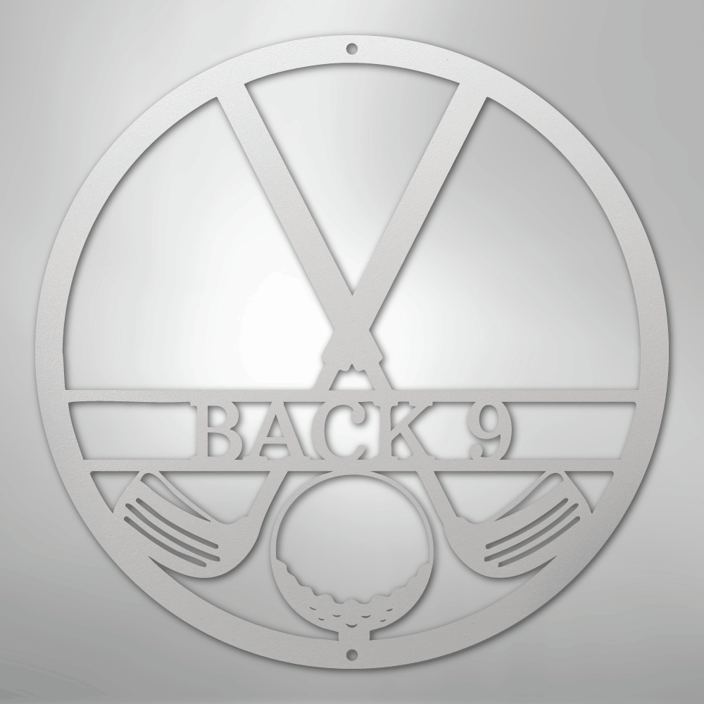 My Easy Monogram Steel Sign White / 12" Golf Club Monogram - Steel Sign