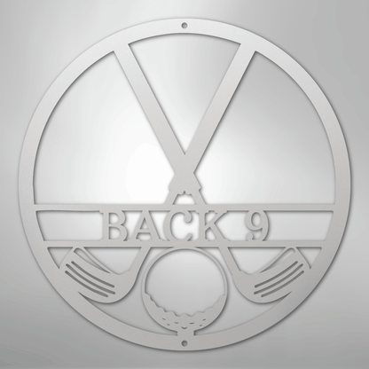 My Easy Monogram Steel Sign White / 12" Golf Club Monogram - Steel Sign