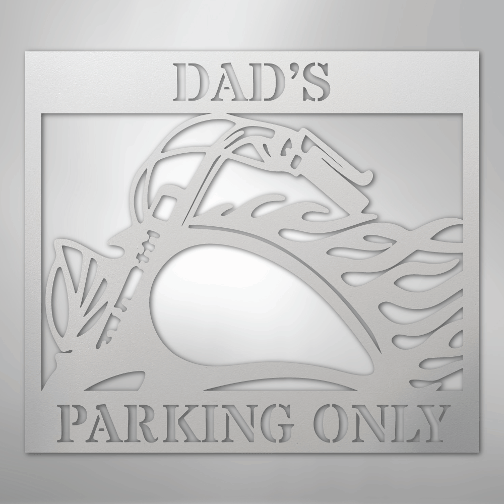 My Easy Monogram Steel Sign White / 12" Hog Parking - Steel Sign