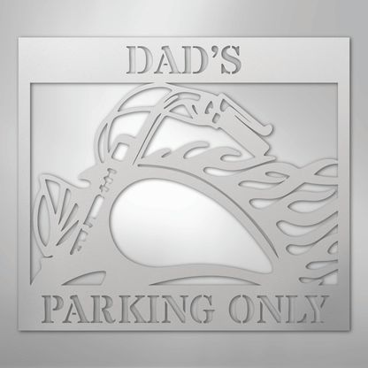 My Easy Monogram Steel Sign White / 12" Hog Parking - Steel Sign