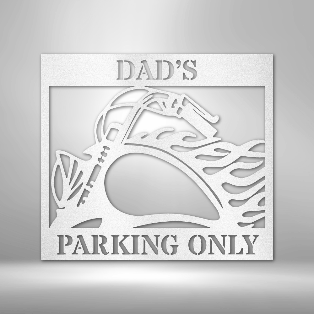 My Easy Monogram Steel Sign White / 12" Hog Parking - Steel Sign