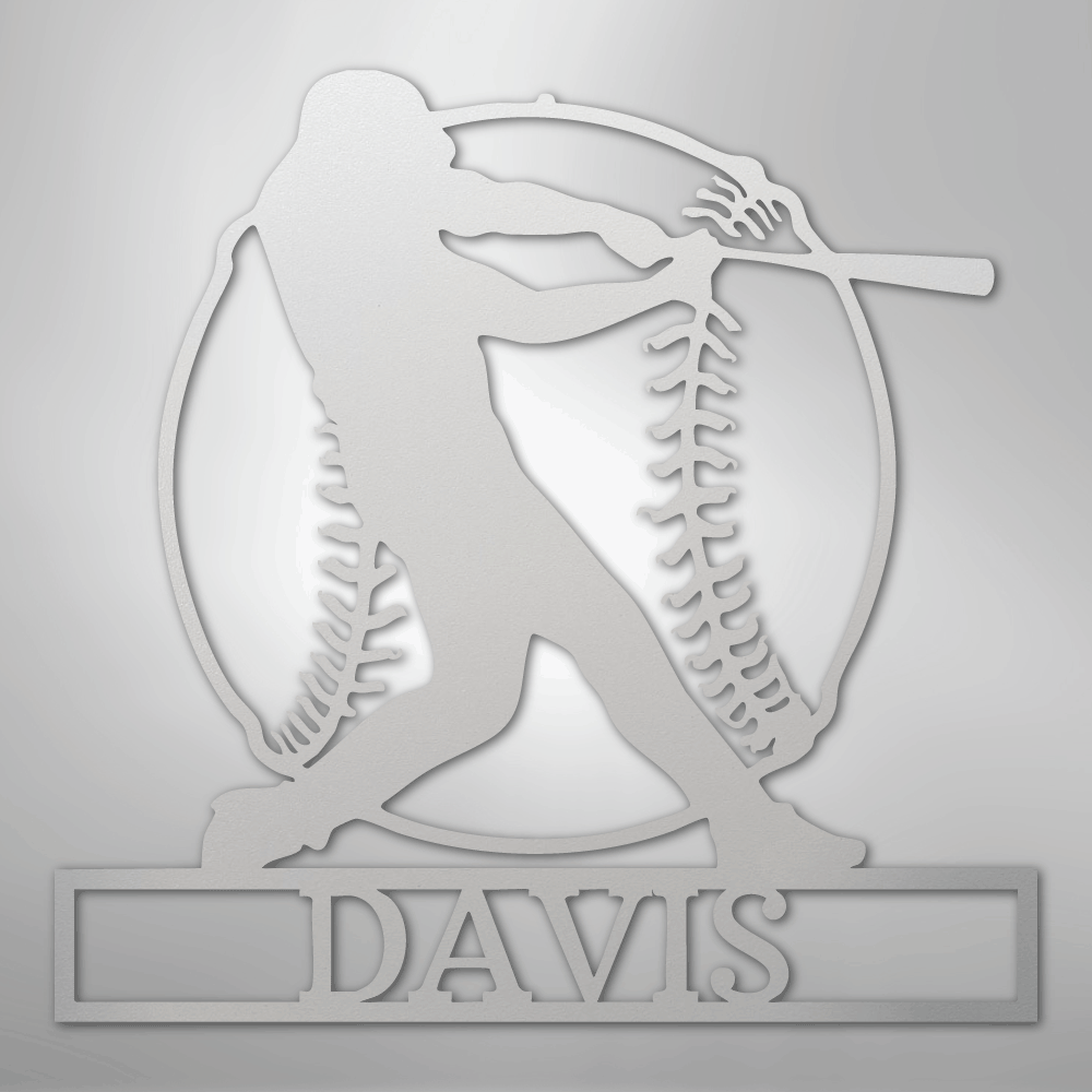 My Easy Monogram Steel Sign White / 12" Home Run Monogram - Metal Sign