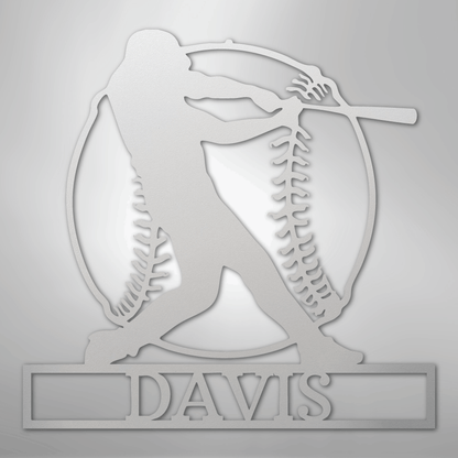 My Easy Monogram Steel Sign White / 12" Home Run Monogram - Metal Sign