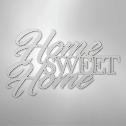 My Easy Monogram Steel Sign White / 12" Home Sweet Home - Steel Sign