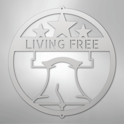 My Easy Monogram Steel Sign White / 12" Liberty Bell Monogram - Steel Sign