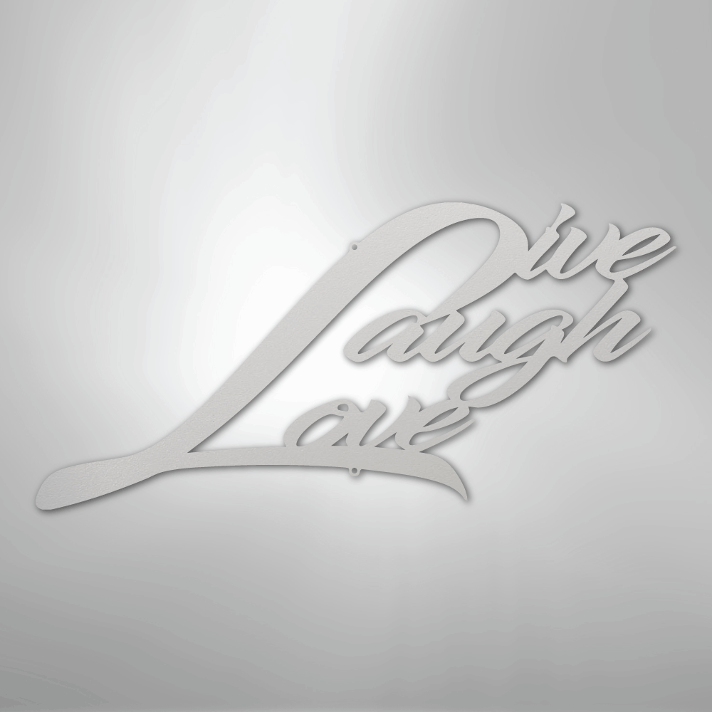 My Easy Monogram Steel Sign White / 12" Live Laugh Love - Steel Sign
