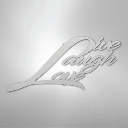 My Easy Monogram Steel Sign White / 12" Live Laugh Love - Steel Sign