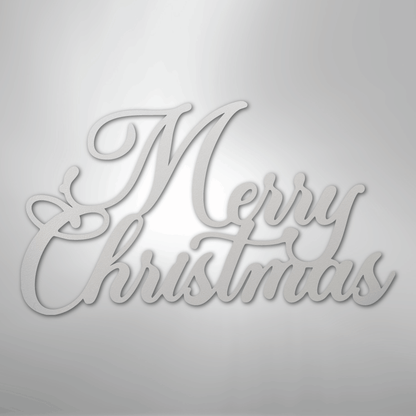 My Easy Monogram Steel Sign White / 12" Merry Christmas Script - Steel Sign