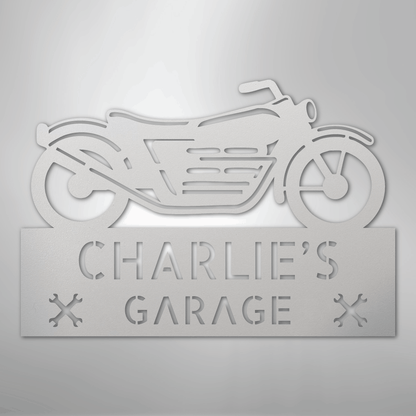 My Easy Monogram Steel Sign White / 12" Motorcycle Adventure Monogram - Steel Sign