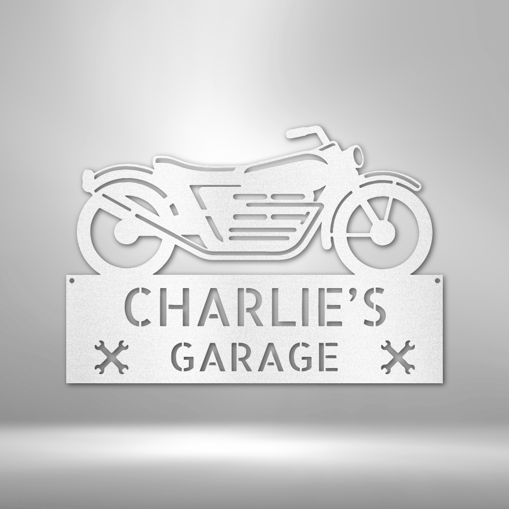 My Easy Monogram Steel Sign White / 12" Motorcycle Adventure Monogram - Steel Sign