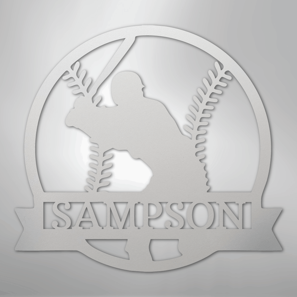 My Easy Monogram Steel Sign White / 12" On Deck Monogram - Metal Sign