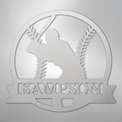 My Easy Monogram Steel Sign White / 12" On Deck Monogram - Metal Sign
