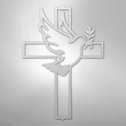 My Easy Monogram Steel Sign White / 12" Peaceful Dove - Steel Sign