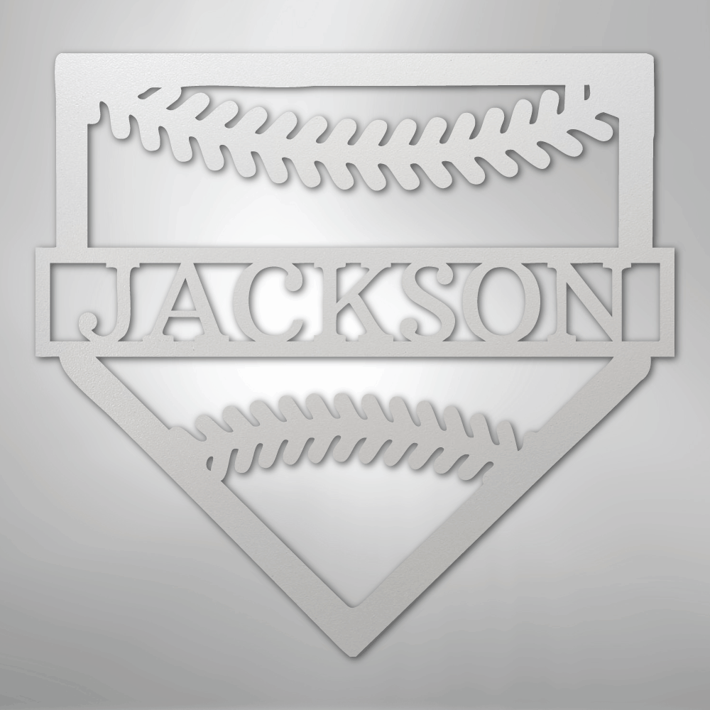 My Easy Monogram Steel Sign White / 12" Personal Home Base