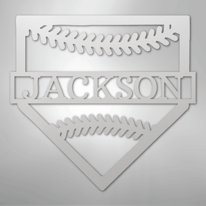 My Easy Monogram Steel Sign White / 12" Personal Home Base