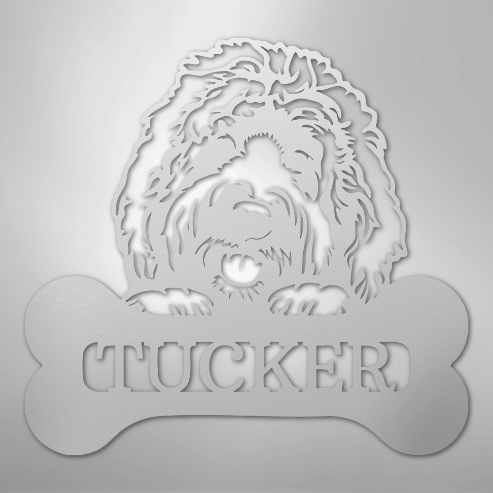 My Easy Monogram Steel Sign White / 12" Pick Your Pup Monogram - Steel Sign