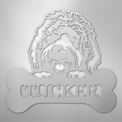 My Easy Monogram Steel Sign White / 12" Pick Your Pup Monogram - Steel Sign