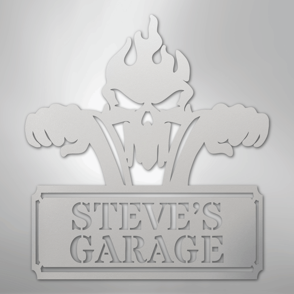 My Easy Monogram Steel Sign White / 12" Rough Ride Monogram - Steel Sign