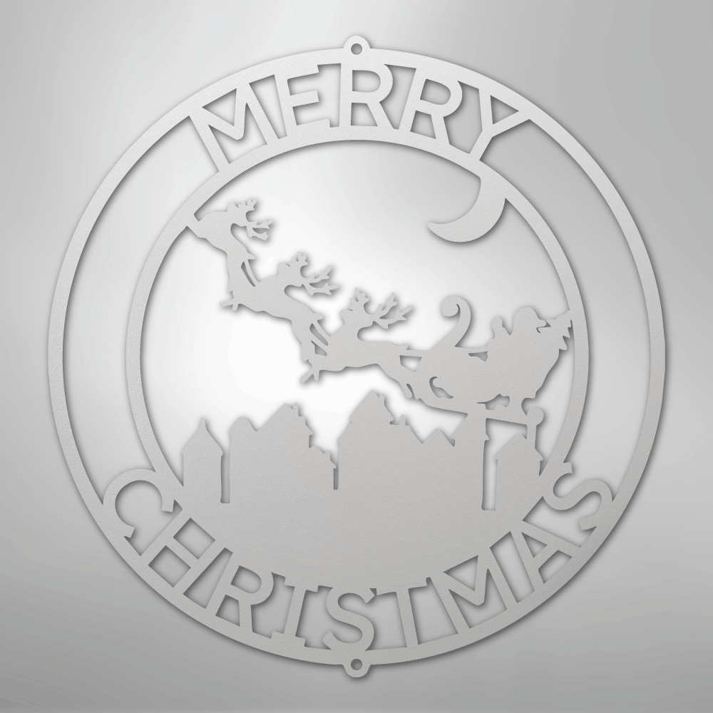 My Easy Monogram Steel Sign White / 12" Santas  Delivery Monogram- Steel Sign