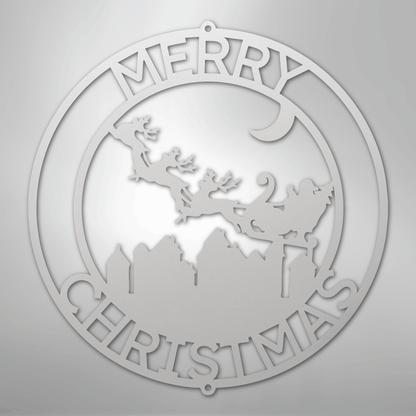 My Easy Monogram Steel Sign White / 12" Santas  Delivery Monogram- Steel Sign